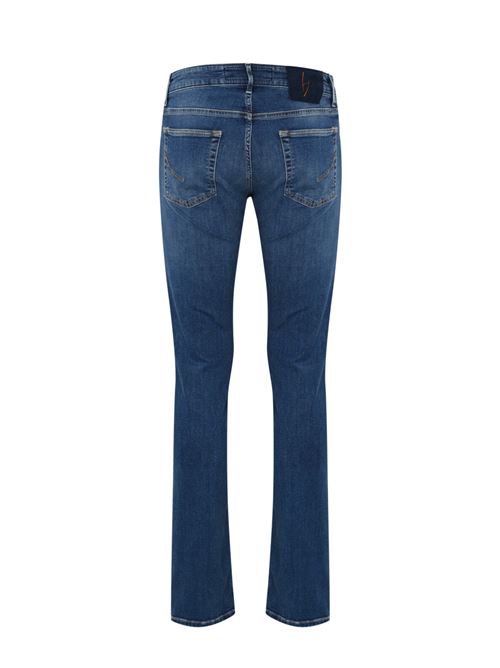 Pantalone Orvieto in denim blu HAND PICKED | ORVIETO 02569003